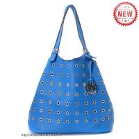 michael kors geperforeerd grab groot blauw schoudertas Style Tassen 50y5p286